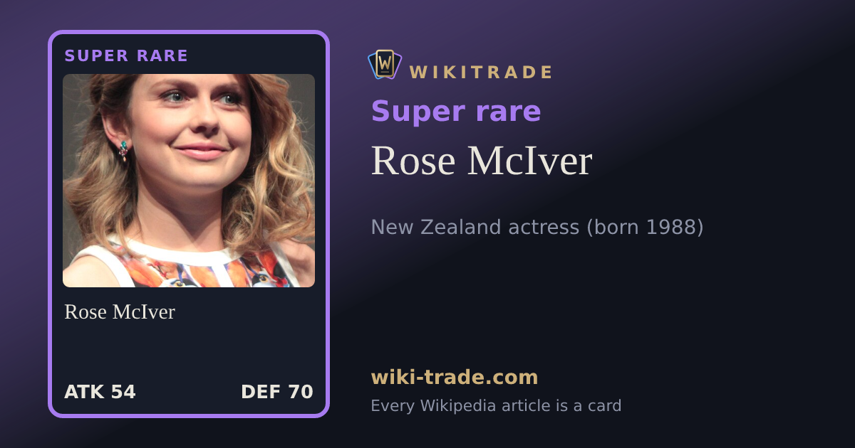 Rose McIver — Super rare card