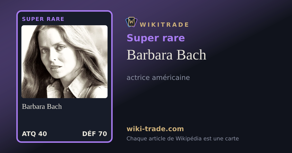 Barbara Bach — carte Super rare
