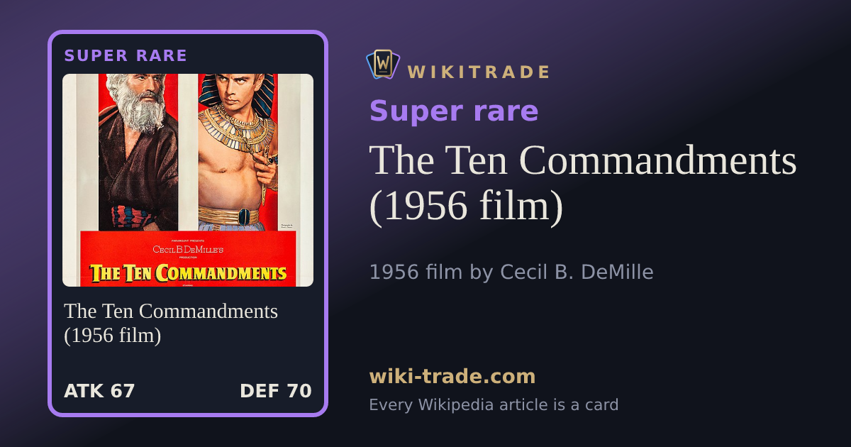 The Ten Commandments (1956 film) — Super rare card