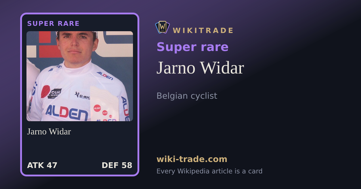 Jarno Widar — Super rare card