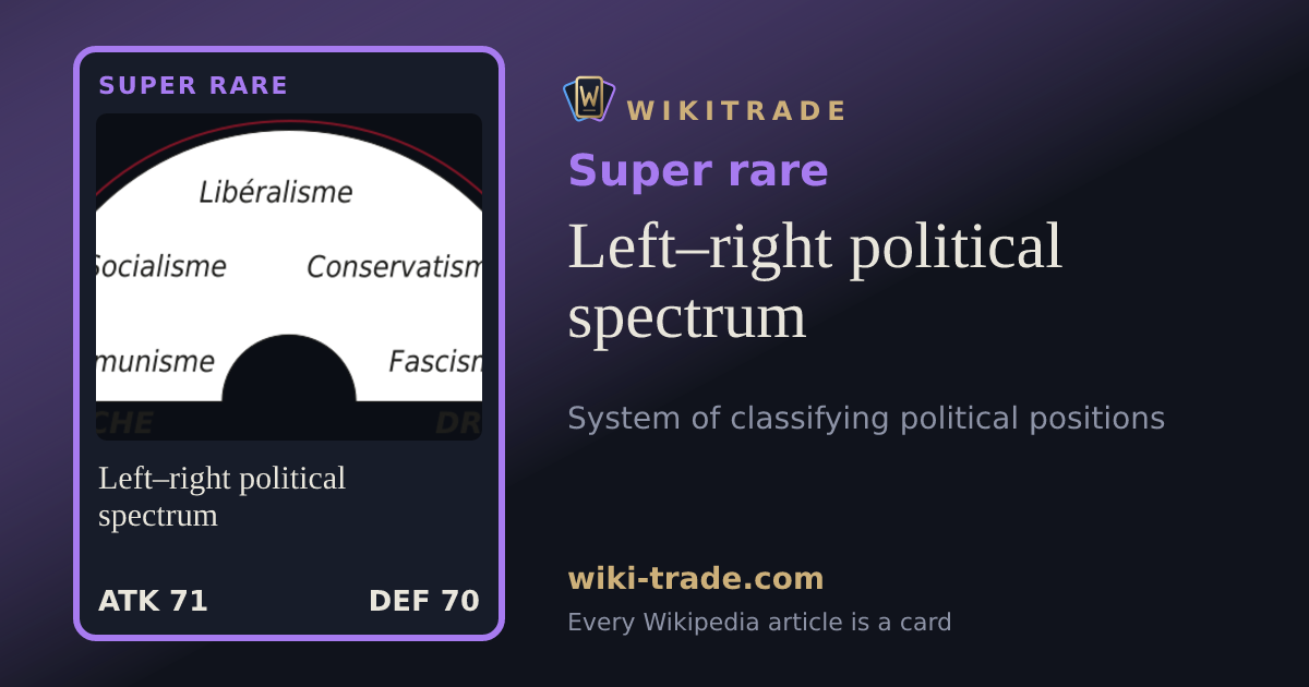 Left–right political spectrum — Super rare card