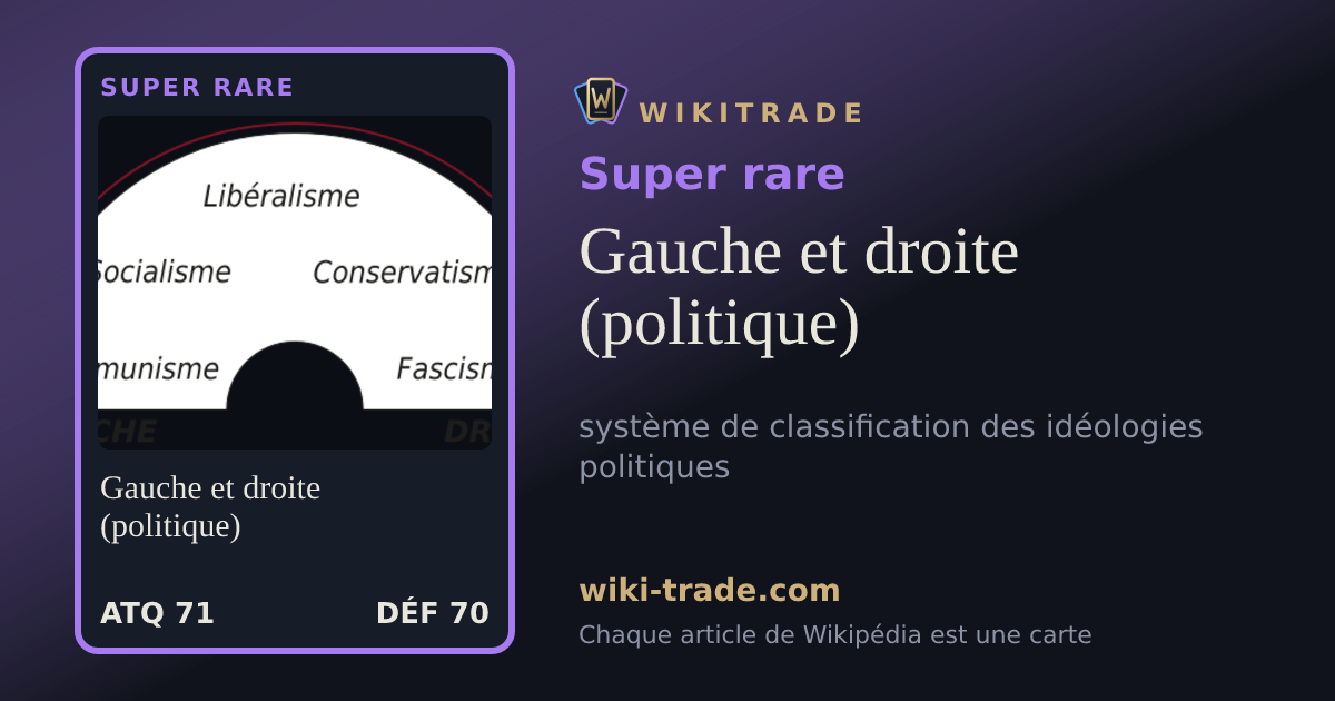 Gauche et droite (politique) — carte Super rare
