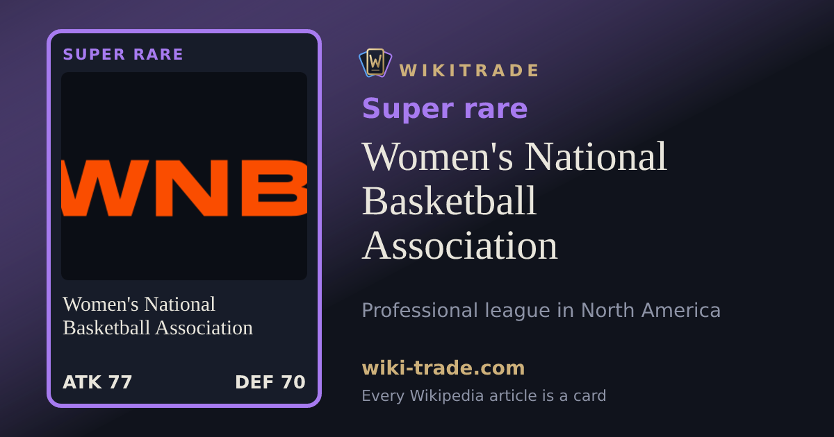 Women's National Basketball Association — Super rare card