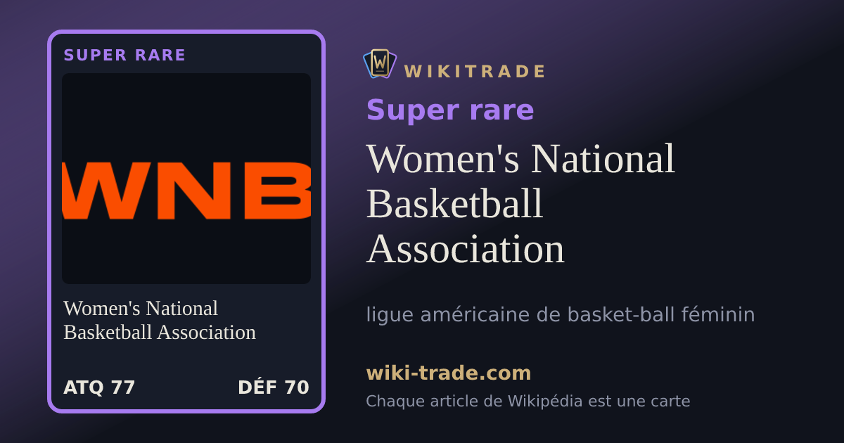 Women's National Basketball Association — carte Super rare