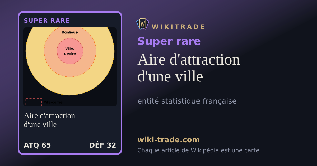 Aire d'attraction d'une ville — carte Super rare