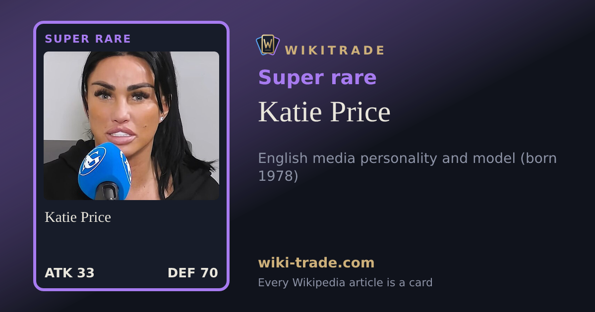 Katie Price — Super rare card