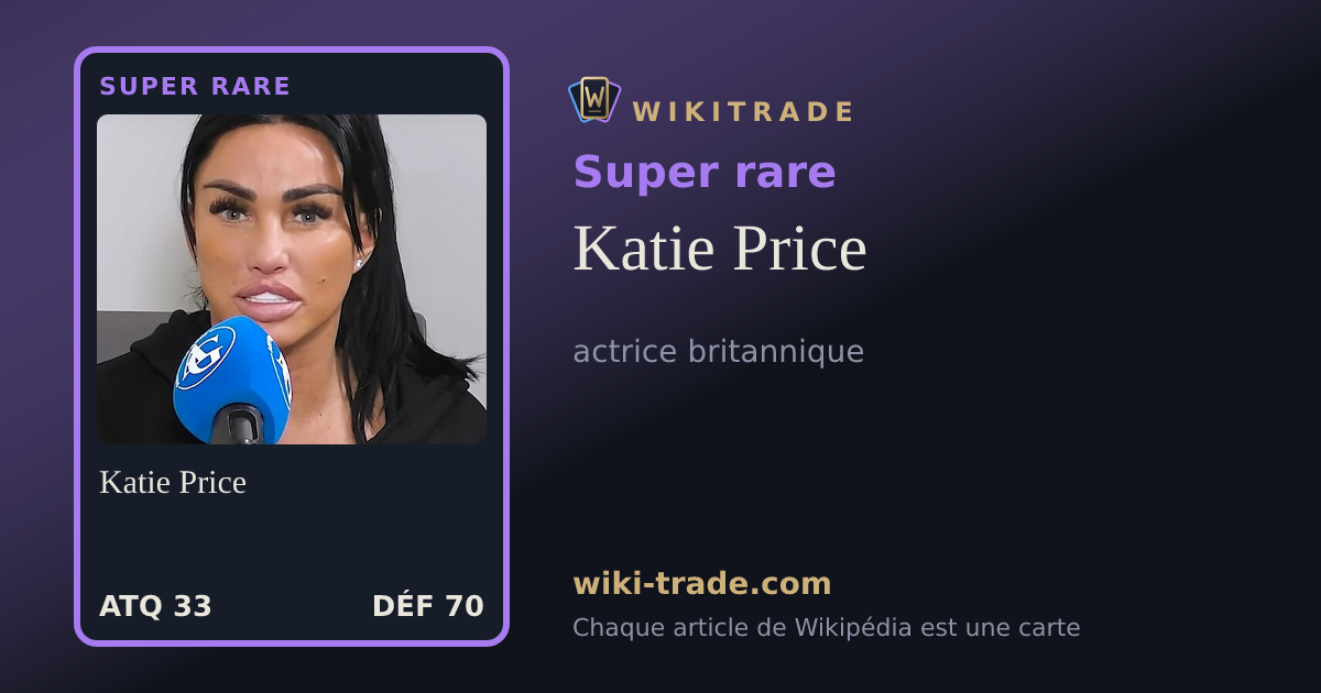 Katie Price — carte Super rare