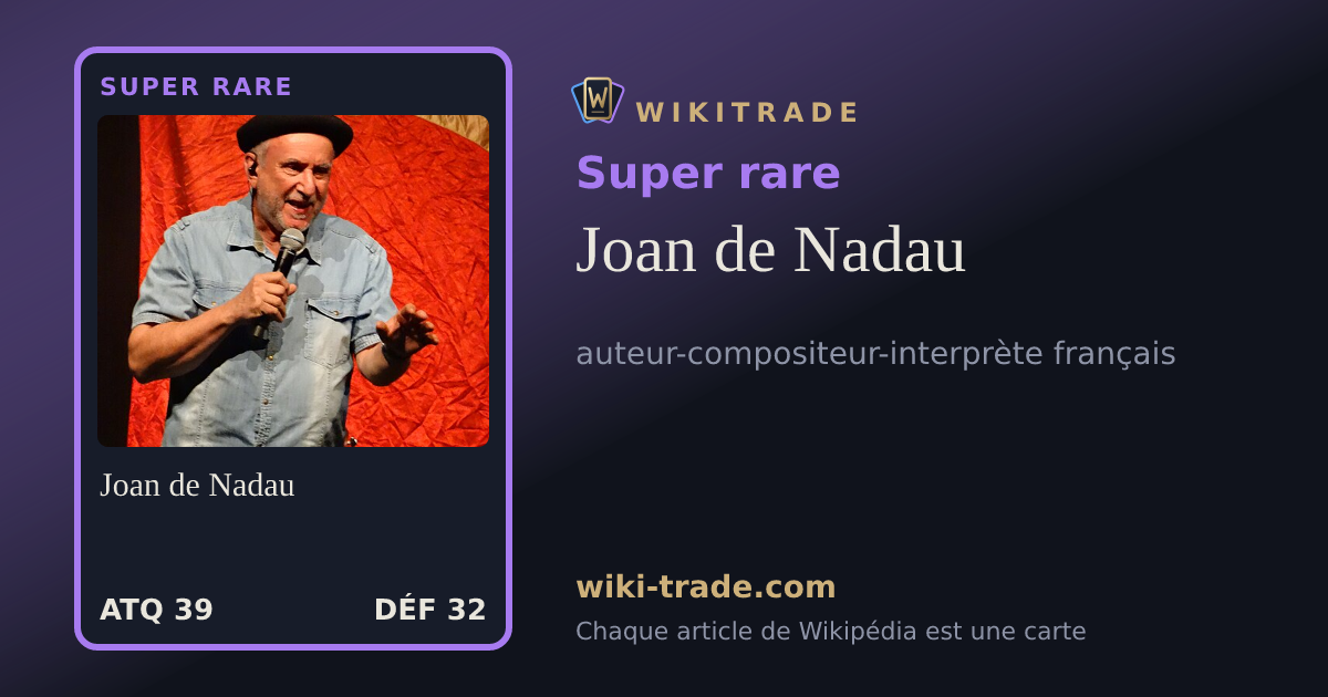 Joan de Nadau — carte Super rare