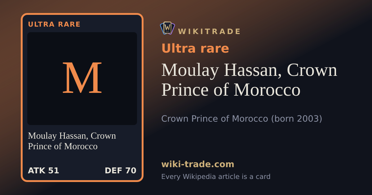 Moulay Hassan, Crown Prince of Morocco — Ultra rare card
