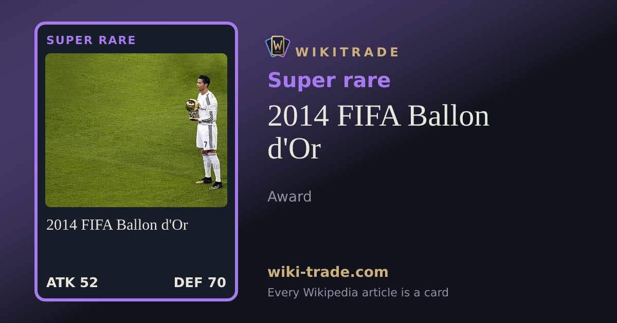 2014 FIFA Ballon d'Or — Super rare card