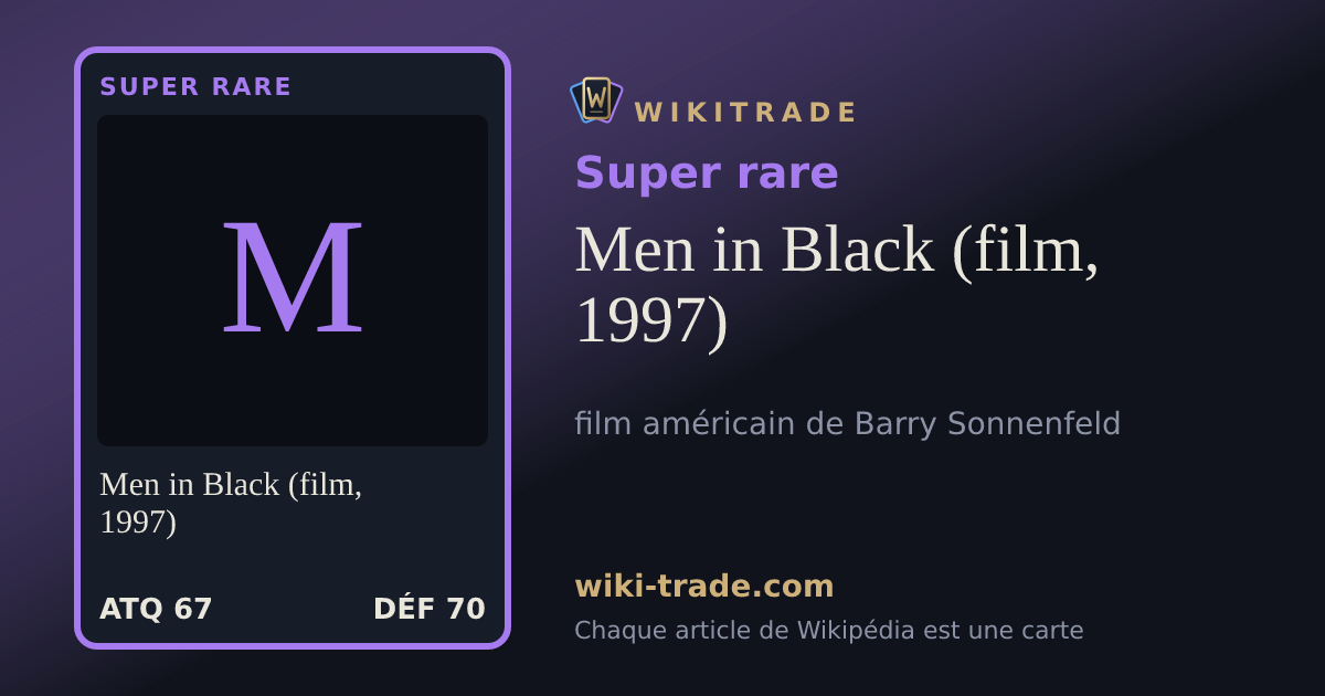 Men in Black (film, 1997) — carte Super rare