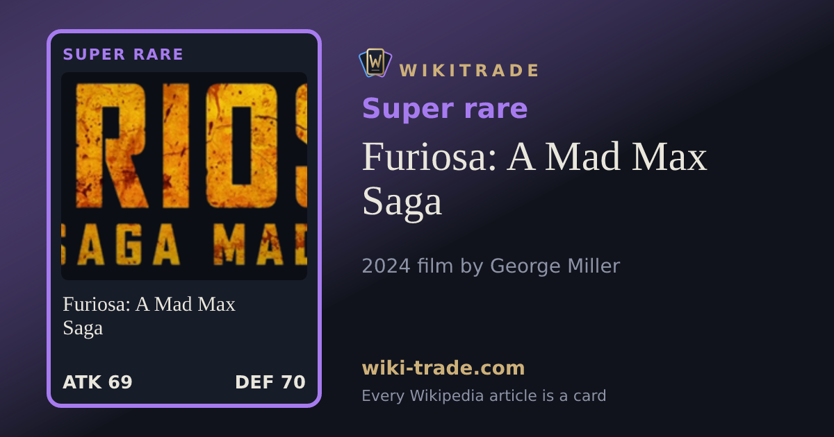 Furiosa: A Mad Max Saga — Super rare card