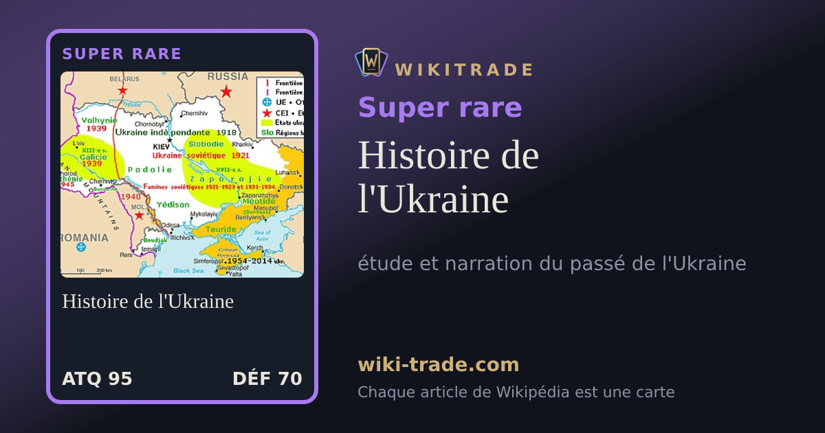 Histoire de l'Ukraine — carte Super rare