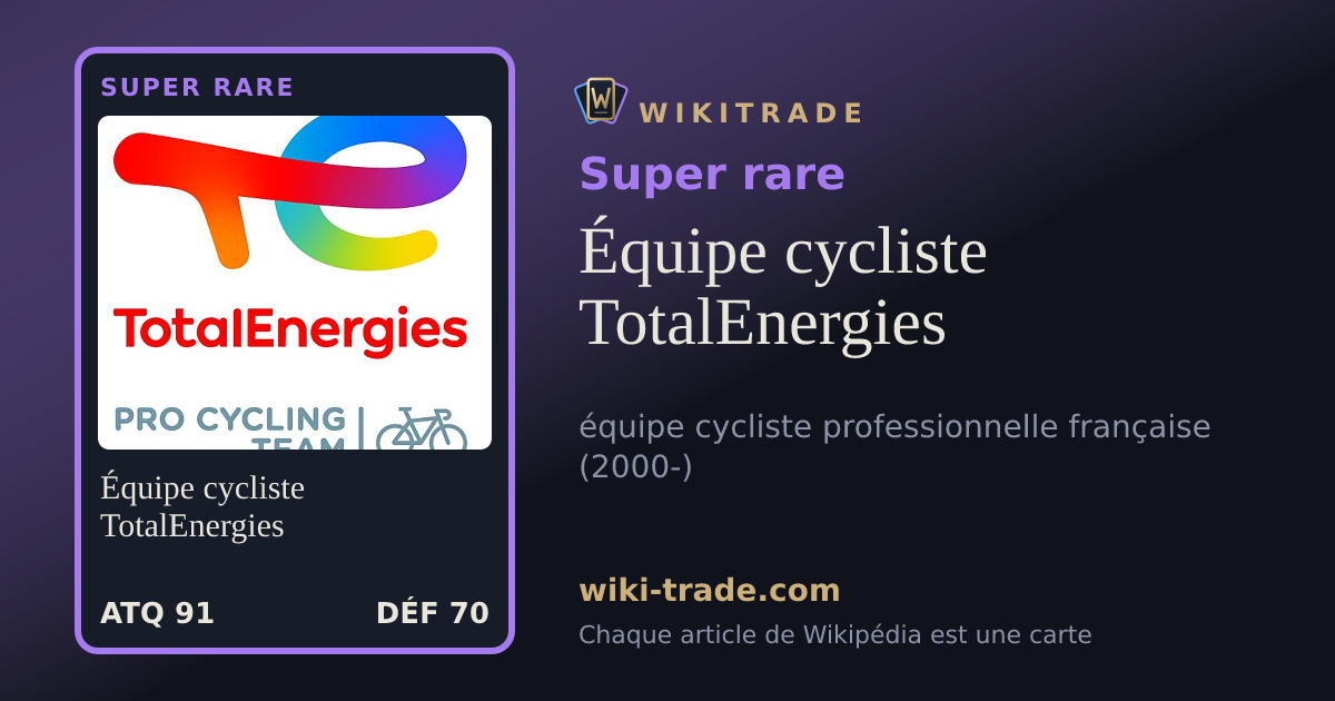Équipe cycliste TotalEnergies — carte Super rare