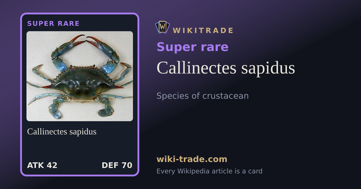 Callinectes sapidus — Super rare card