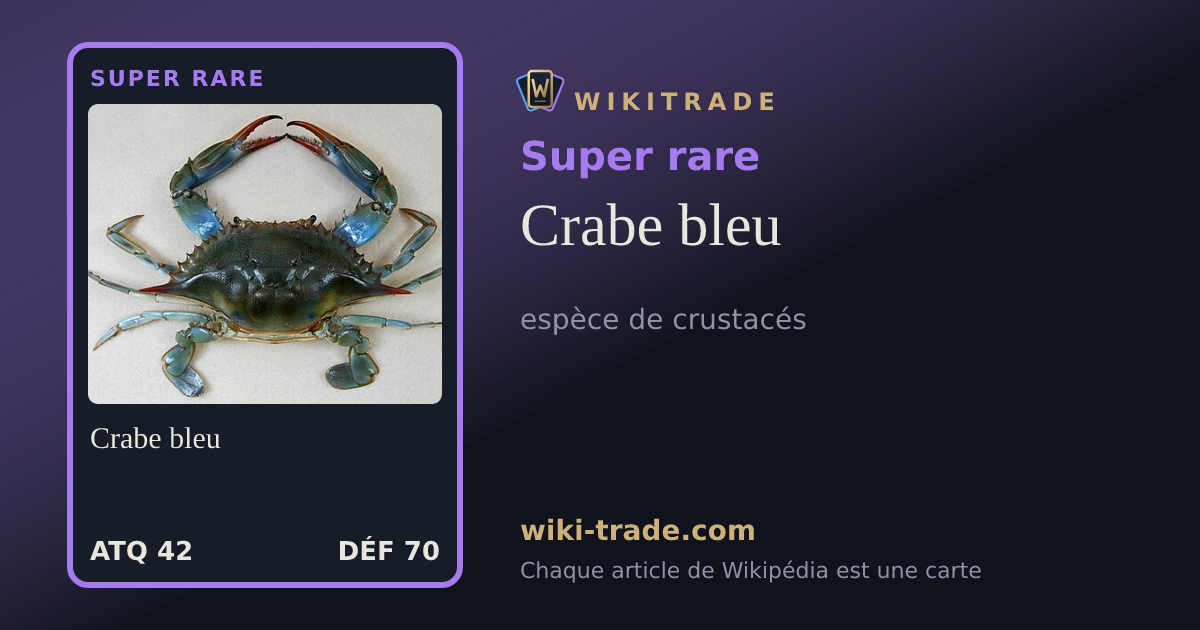 Crabe bleu — carte Super rare