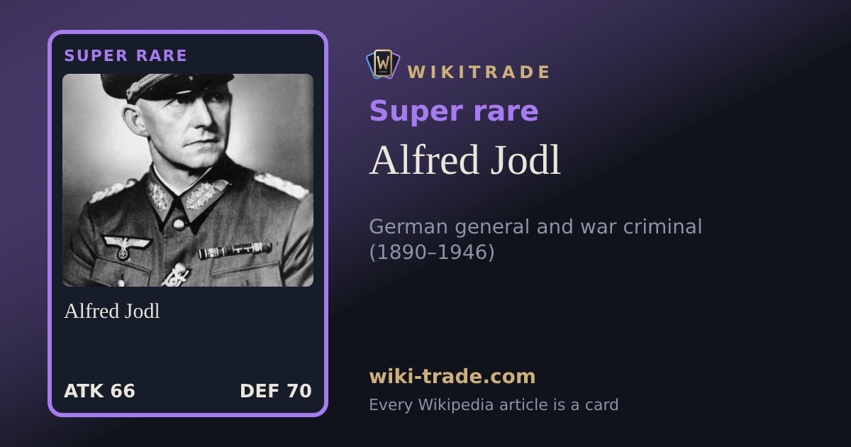Alfred Jodl — Super rare card