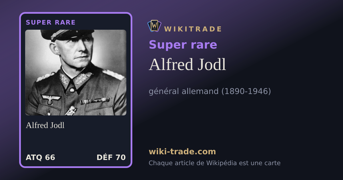 Alfred Jodl — carte Super rare
