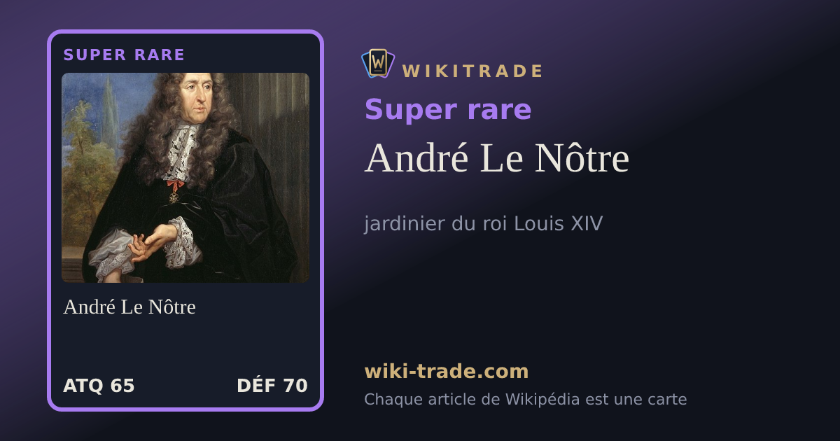 André Le Nôtre — carte Super rare