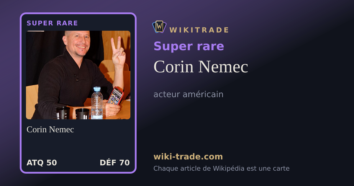 Corin Nemec — carte Super rare