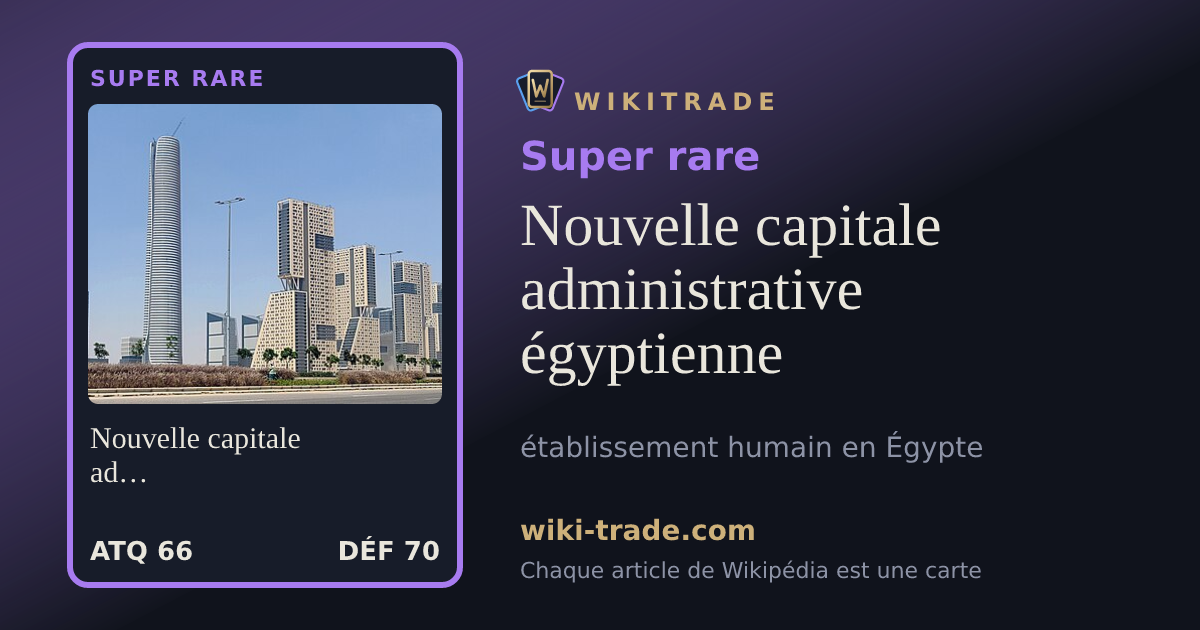 Nouvelle capitale administrative égyptienne — carte Super rare