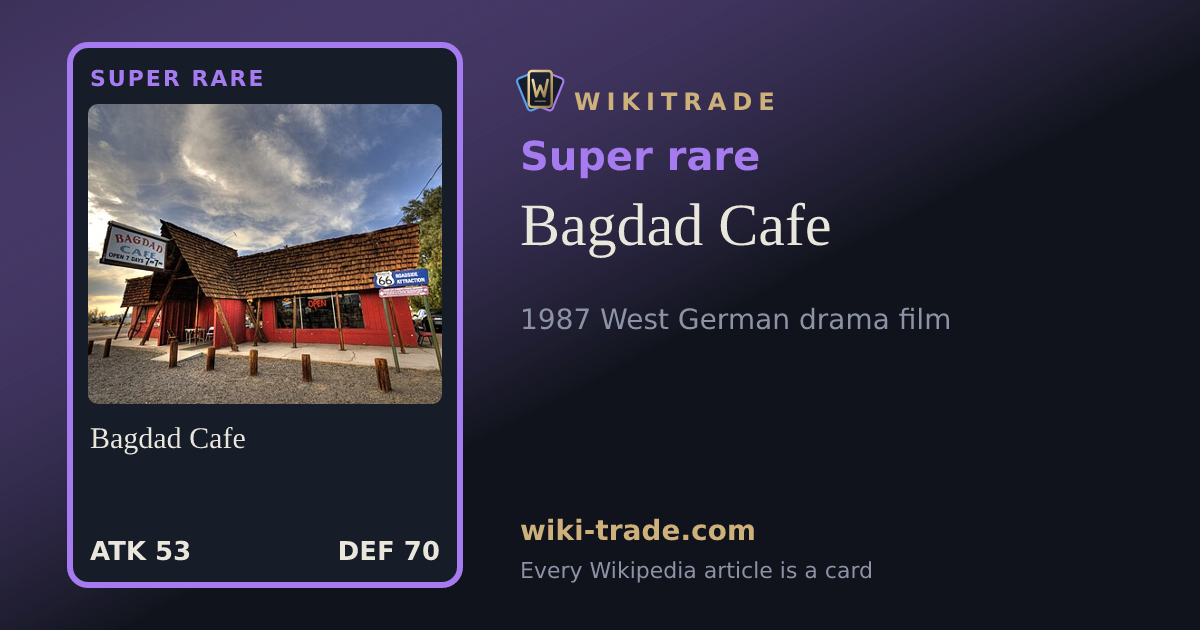 Bagdad Cafe — Super rare card