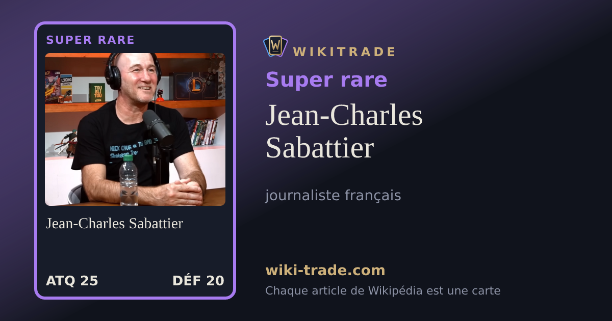 Jean-Charles Sabattier — carte Super rare