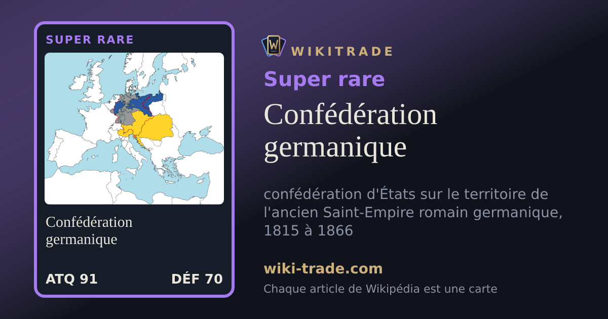 Confédération germanique — carte Super rare