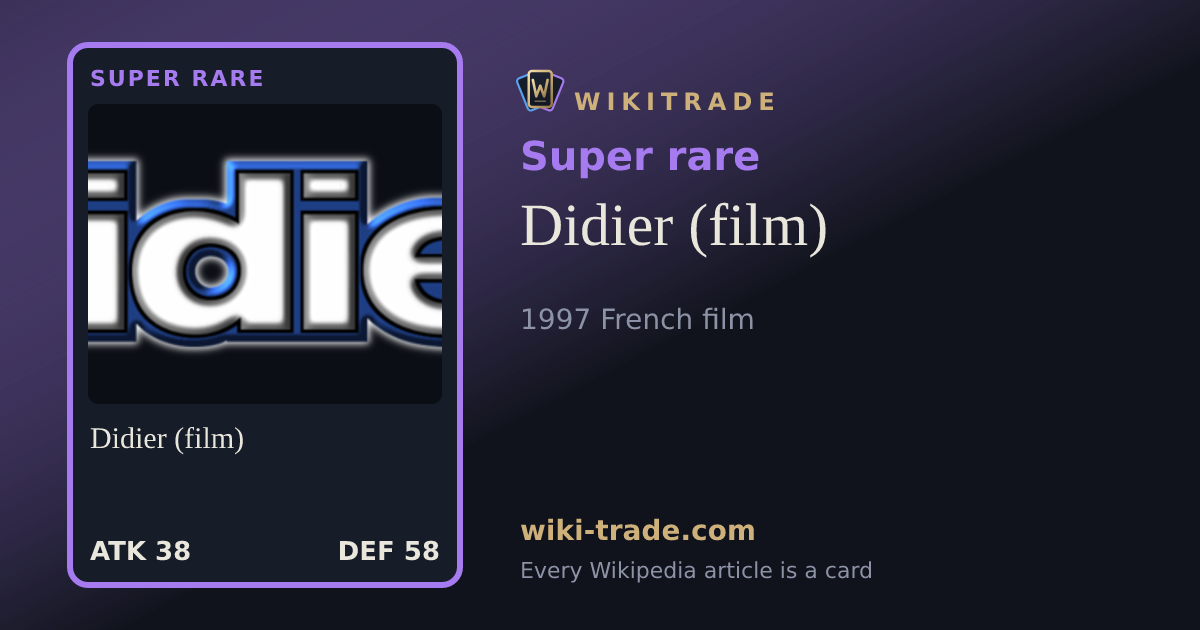 Didier (film) — Super rare card