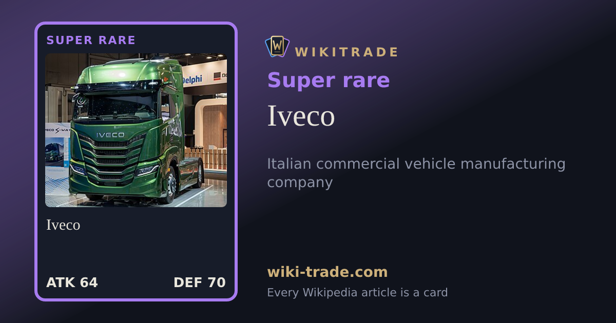 Iveco — Super rare card