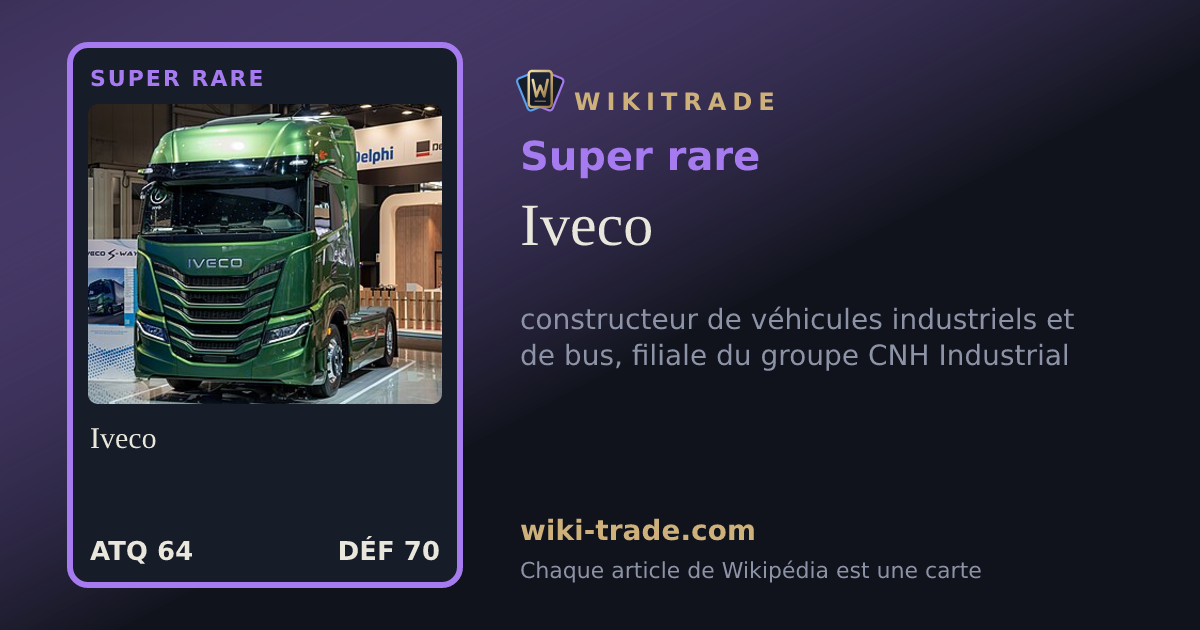 Iveco — carte Super rare