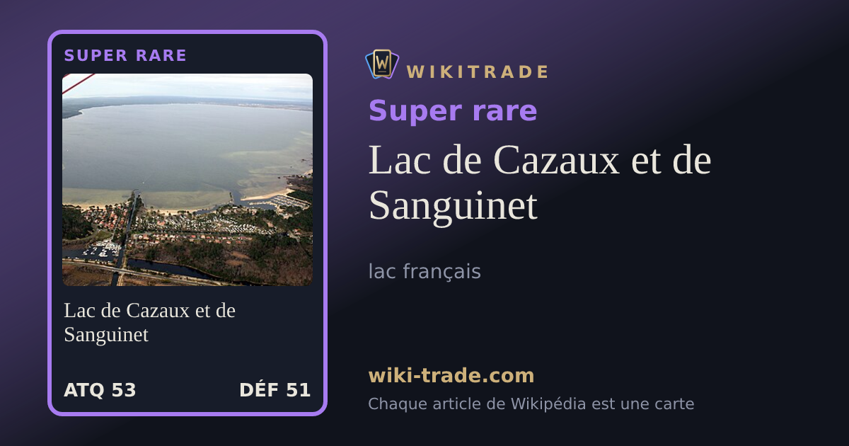 Lac de Cazaux et de Sanguinet — carte Super rare