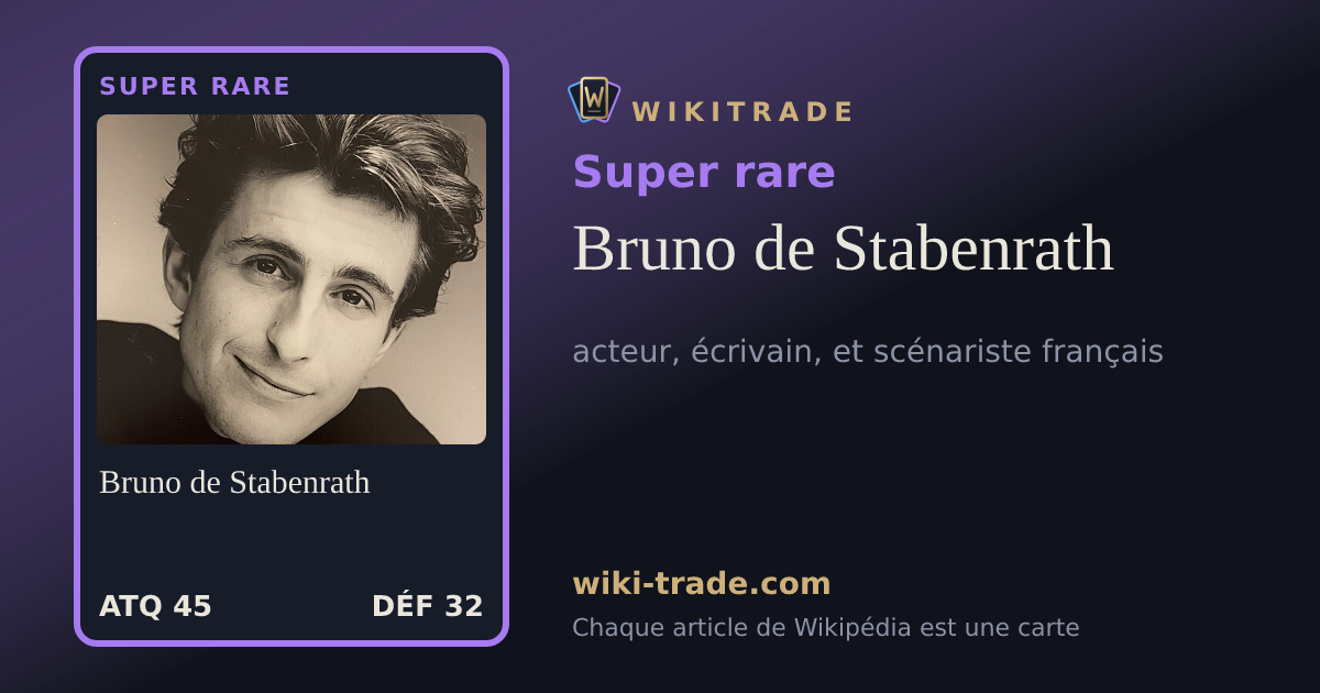 Bruno de Stabenrath — carte Super rare