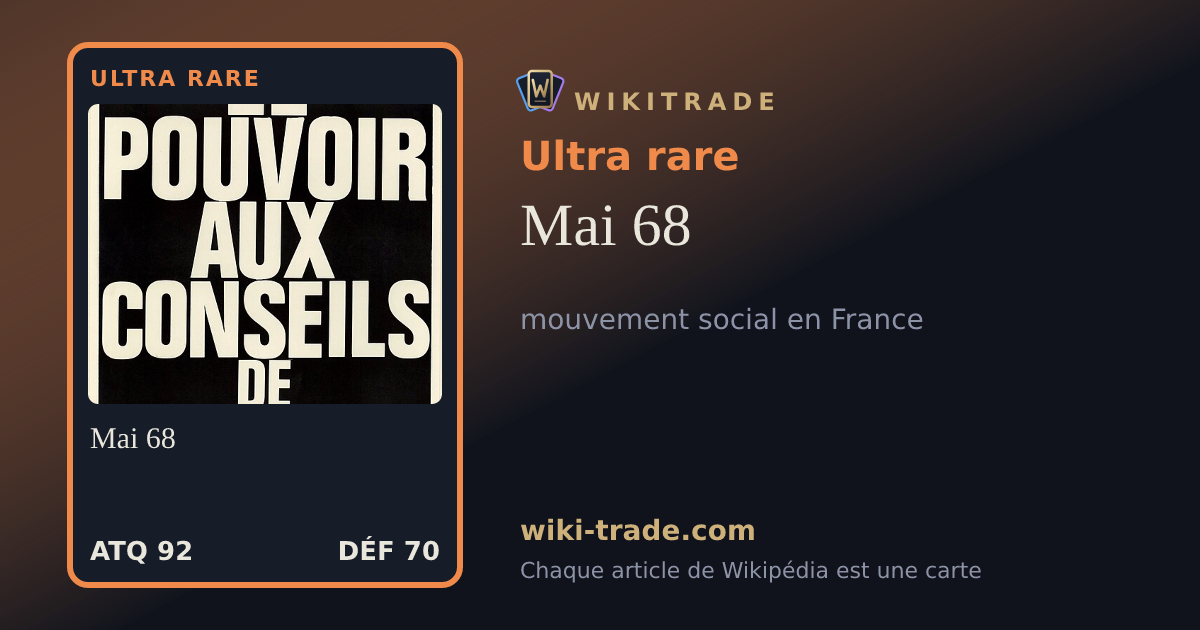 Mai 68 — carte Ultra rare