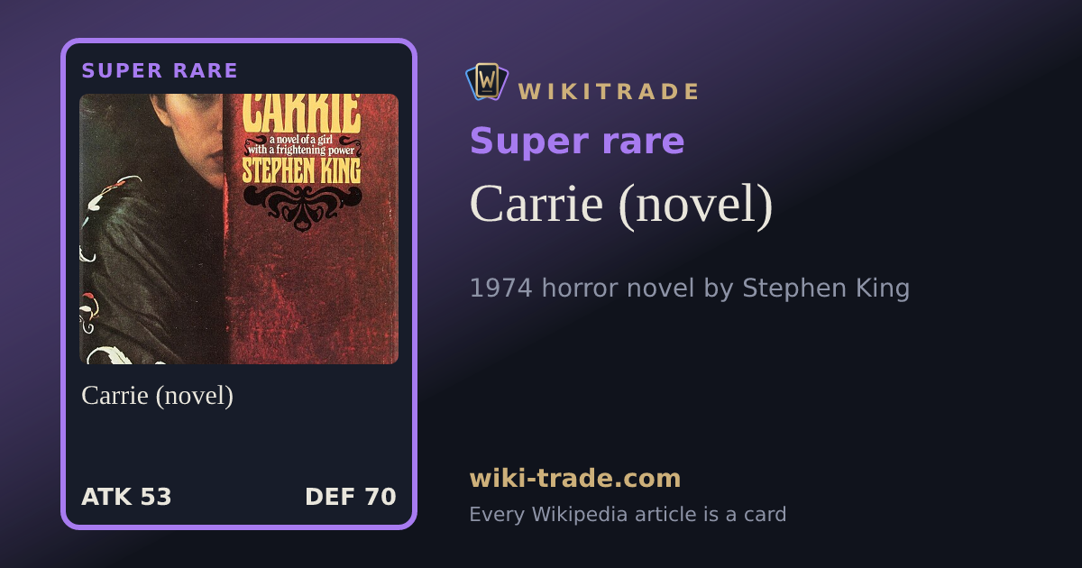 Carrie (novel) — Super rare card