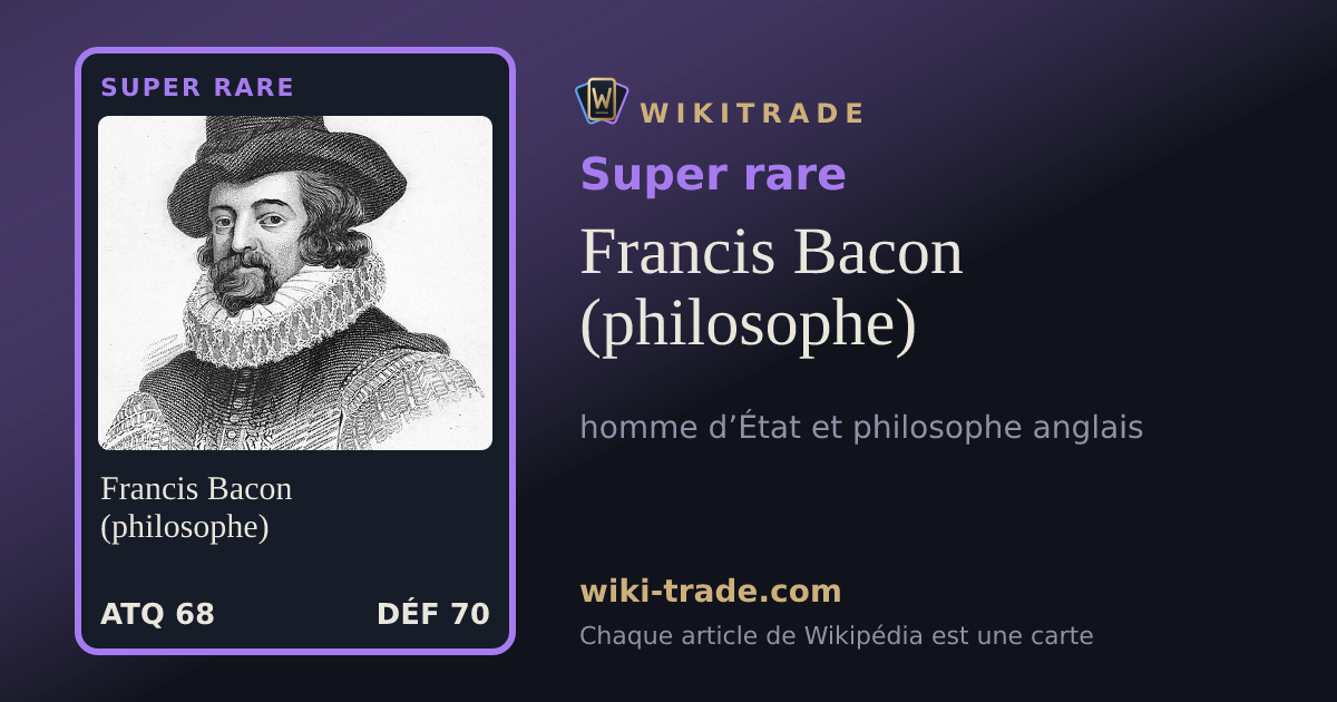 Francis Bacon (philosophe) — carte Super rare