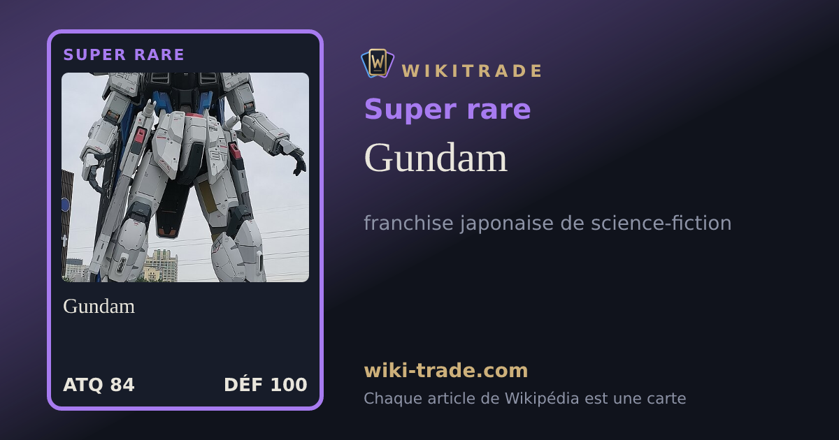 Gundam — carte Super rare