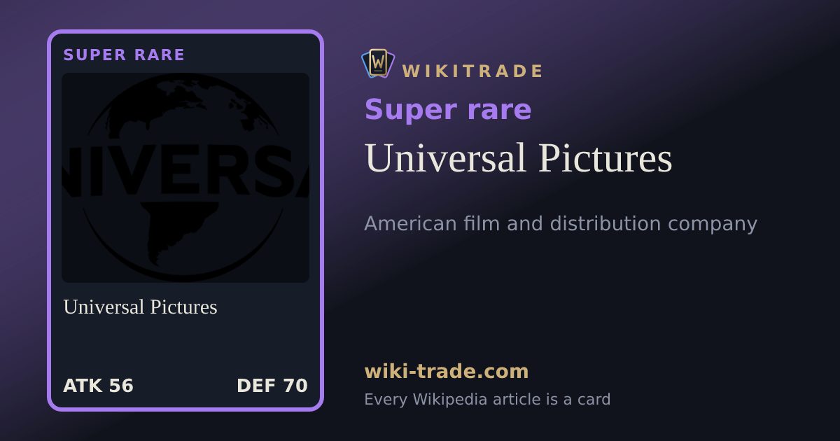 Universal Pictures — Super rare card
