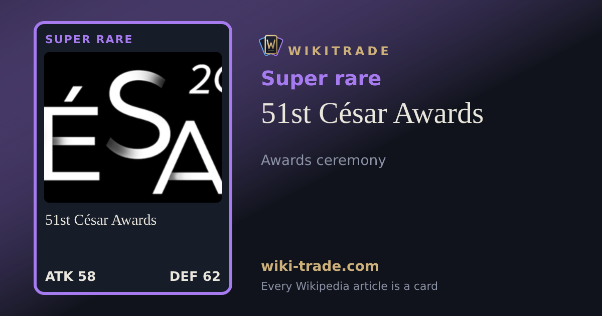 51st César Awards — Super rare card