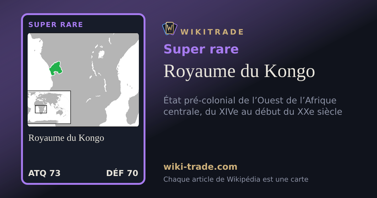 Royaume du Kongo — carte Super rare