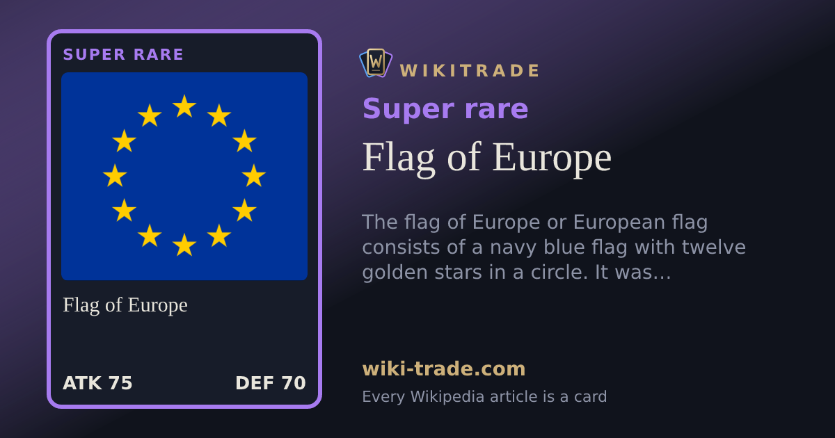Flag of Europe — Super rare card