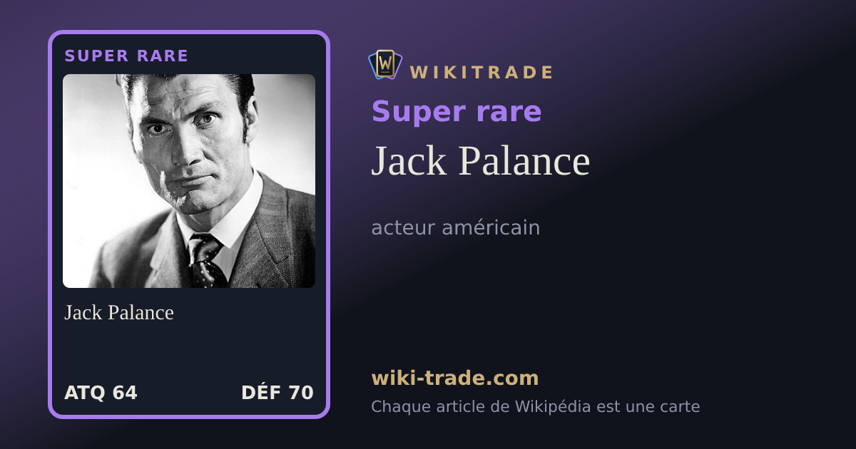 Jack Palance — carte Super rare