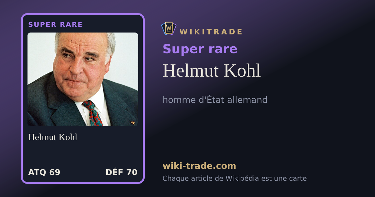 Helmut Kohl — carte Super rare