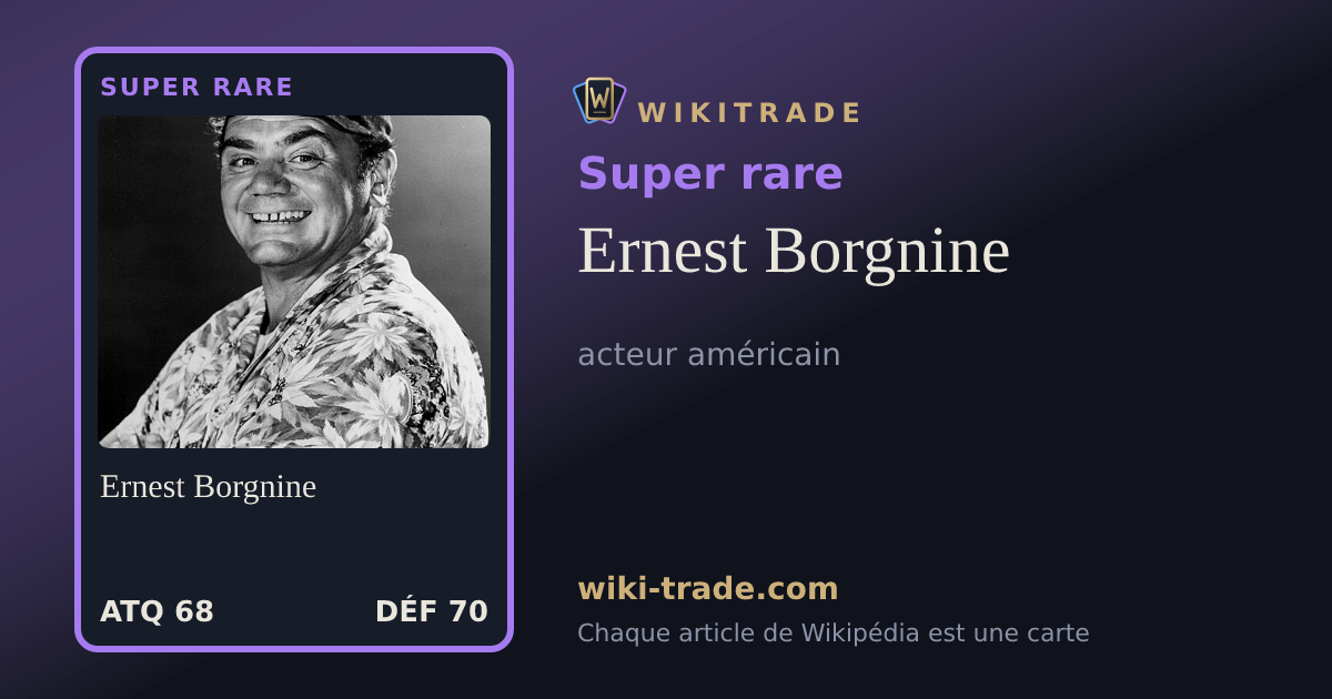 Ernest Borgnine — carte Super rare