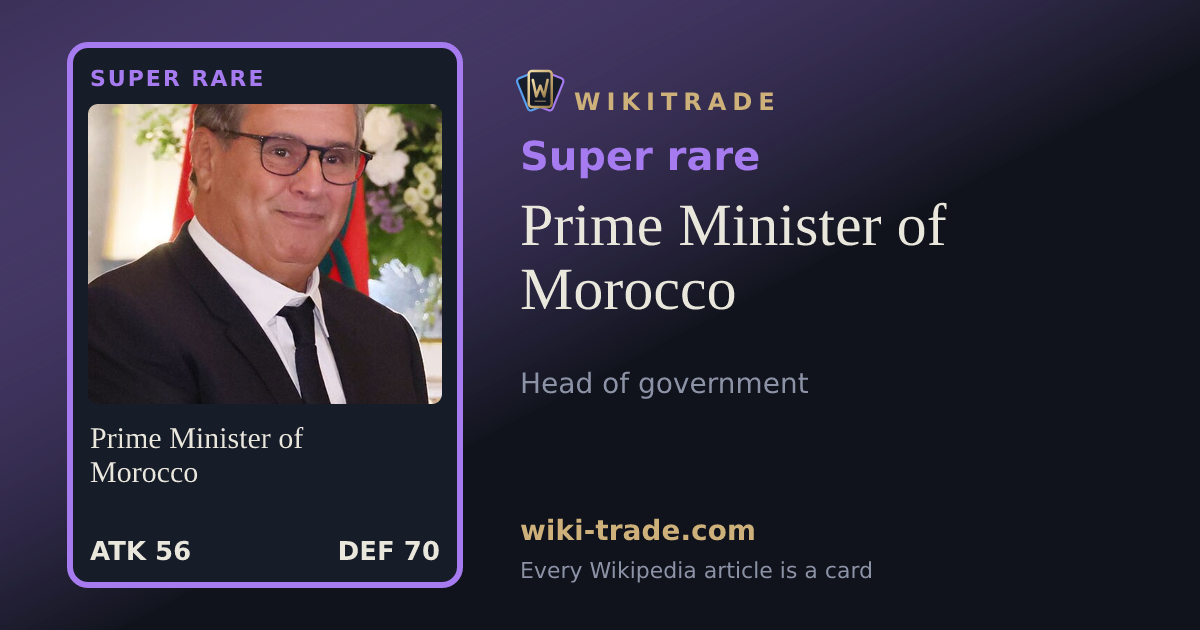 Prime Minister of Morocco — Super rare card