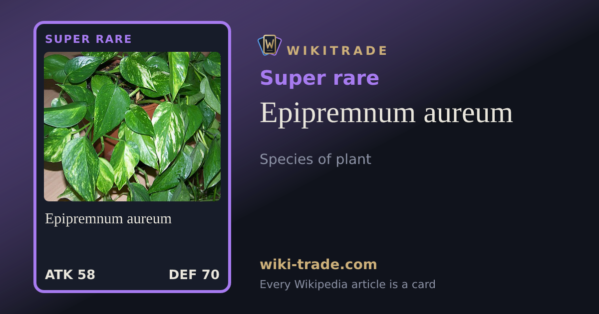 Epipremnum aureum — Super rare card