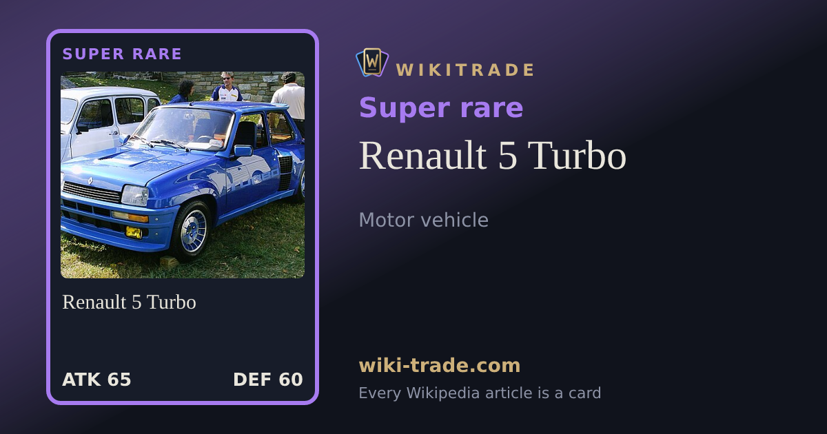 Renault 5 Turbo — Super rare card
