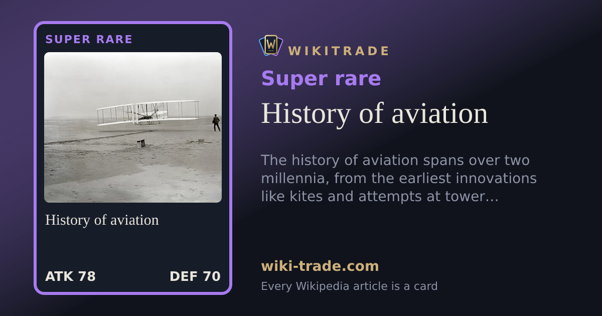 History of aviation — Super rare card
