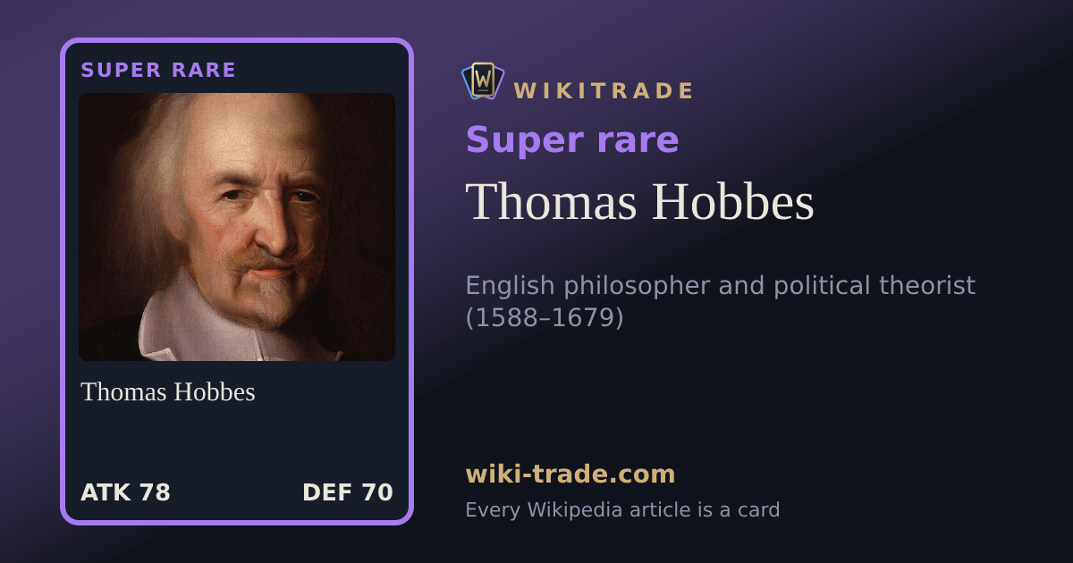 Thomas Hobbes — Super rare card