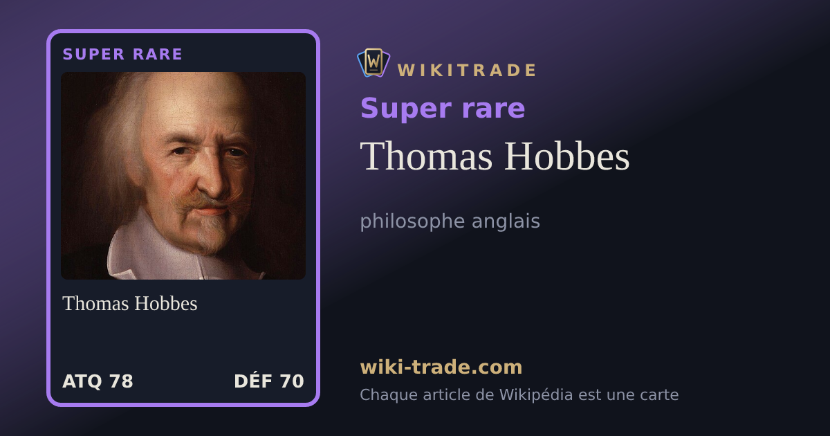 Thomas Hobbes — carte Super rare
